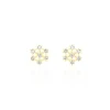 Histoire d'Or Boucles D'oreilles Puces Eileen Flocon Or Jaune Oxyde De Zirconium Discount