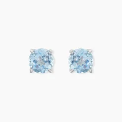 Histoire d'Or Boucles D'oreilles Puces Elea or blanc topaze bleu sky Hot