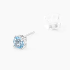 Histoire d'Or Boucles D'oreilles Puces Elea or blanc topaze bleu sky Hot