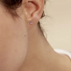 Histoire d'Or Boucles D'oreilles Puces Eddie Or Blanc Oxyde De Zirconium Hot