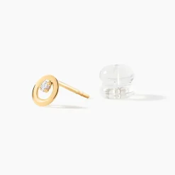 Histoire d'Or Boucles D'oreilles Puces Edmee Cercle Or Jaune Oxyde De Zirconium Best