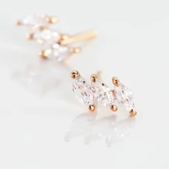 Histoire d'Or Boucles D'oreilles Puces Edma Or Rose Oxyde De Zirconium Best