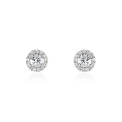 Histoire d'Or Boucles D'oreilles Puces Eternite Argent Blanc Oxyde De Zirconium Discount