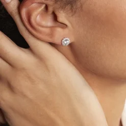 Histoire d'Or Boucles D'oreilles Puces Eternite Argent Blanc Oxyde De Zirconium Discount