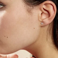 Histoire d'Or Boucles D'oreilles Puces Elais Etoile Or Blanc Oxyde De Zirconium Online