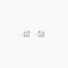 Histoire d'Or Boucles D'oreilles Puces Eddie Or Blanc Oxyde De Zirconium Best