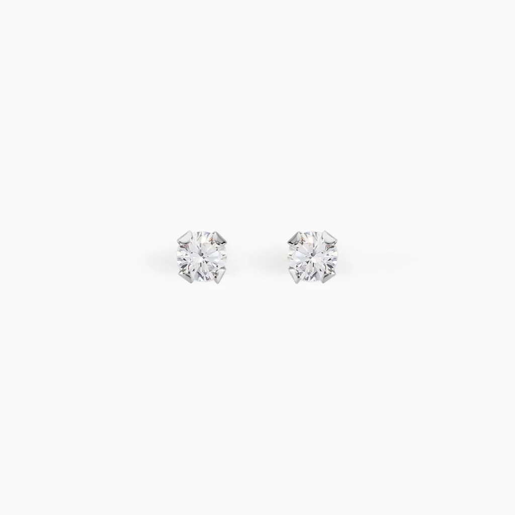 Histoire d'Or Boucles D'oreilles Puces Eddie Or Blanc Oxyde De Zirconium Best