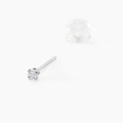 Histoire d'Or Boucles D'oreilles Puces Eddie Or Blanc Oxyde De Zirconium Best