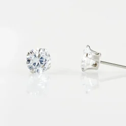 Histoire d'Or Boucles D'oreilles Puces Eddie Or Blanc Oxyde De Zirconium Hot