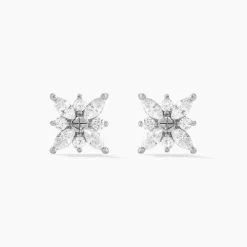 Histoire d'Or Boucles D'oreilles Puces Eclat Argent Blanc Oxyde De Zirconium Clearance