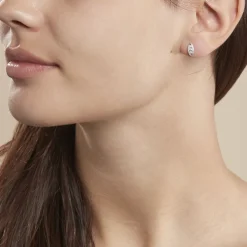 Histoire d'Or Boucles D'oreilles Puces Eternite Or Blanc Diamant Discount