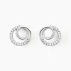 Histoire d'Or Boucles D'oreilles Puces Eliseum Argent Blanc Oxyde De Zirconium