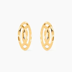 Histoire d'Or Boucles D'oreilles Puces Elodile Ovale Or Jaune Hot