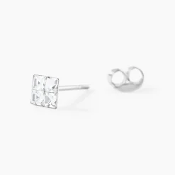 Histoire d'Or Boucles D'oreilles Puces Eve Argent Blanc Oxyde De Zirconium Outlet