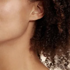 Histoire d'Or Boucles D'oreilles Puces Eddie Or Jaune Oxyde De Zirconium Sale