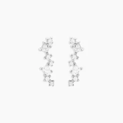 Histoire d'Or Boucles D'Oreilles Puces Eclat d'Aurore Argent Blanc Oxyde De Zirconium Clearance