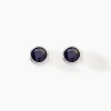 Histoire d'Or Boucles D'oreilles Puces Edy Serti Clos Or Blanc Saphir Clearance