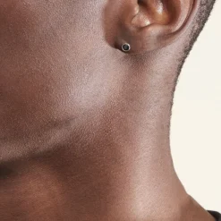 Histoire d'Or Boucles D'oreilles Puces Edy Serti Clos Or Blanc Saphir Clearance