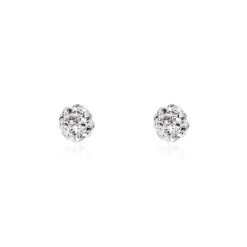Histoire d'Or Boucles D'oreilles Puces Fidelia Boule Or Jaune Boules Cristal Best