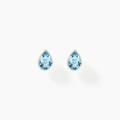 Histoire d'Or Boucles D'oreilles Puces Fassia Or Blanc Topaze Online