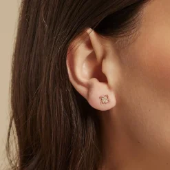 Histoire d'Or Boucles D'oreilles Puces Fionae Or Jaune Oxyde De Zirconium