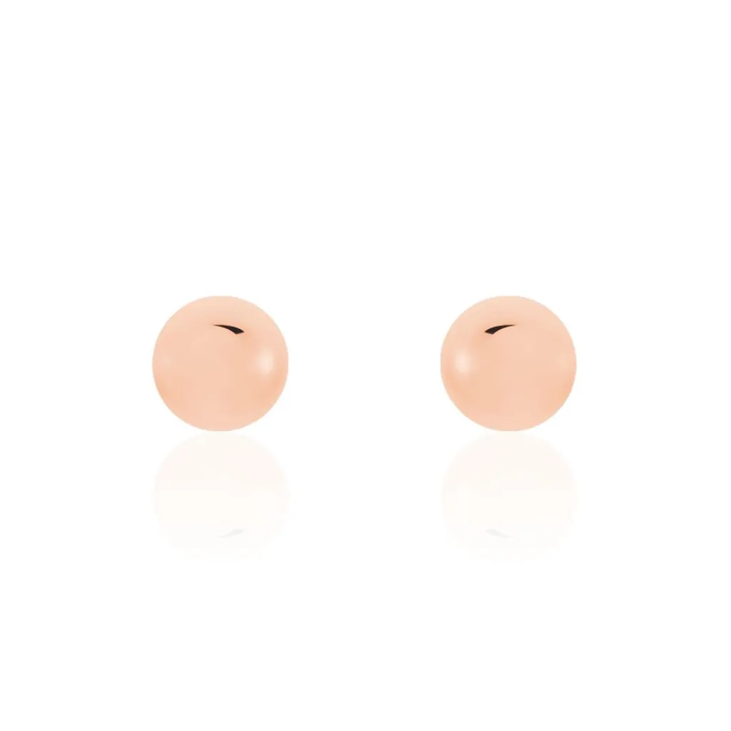 Histoire d'Or Boucles D'oreilles Puces Fidelia Boule Or Rose