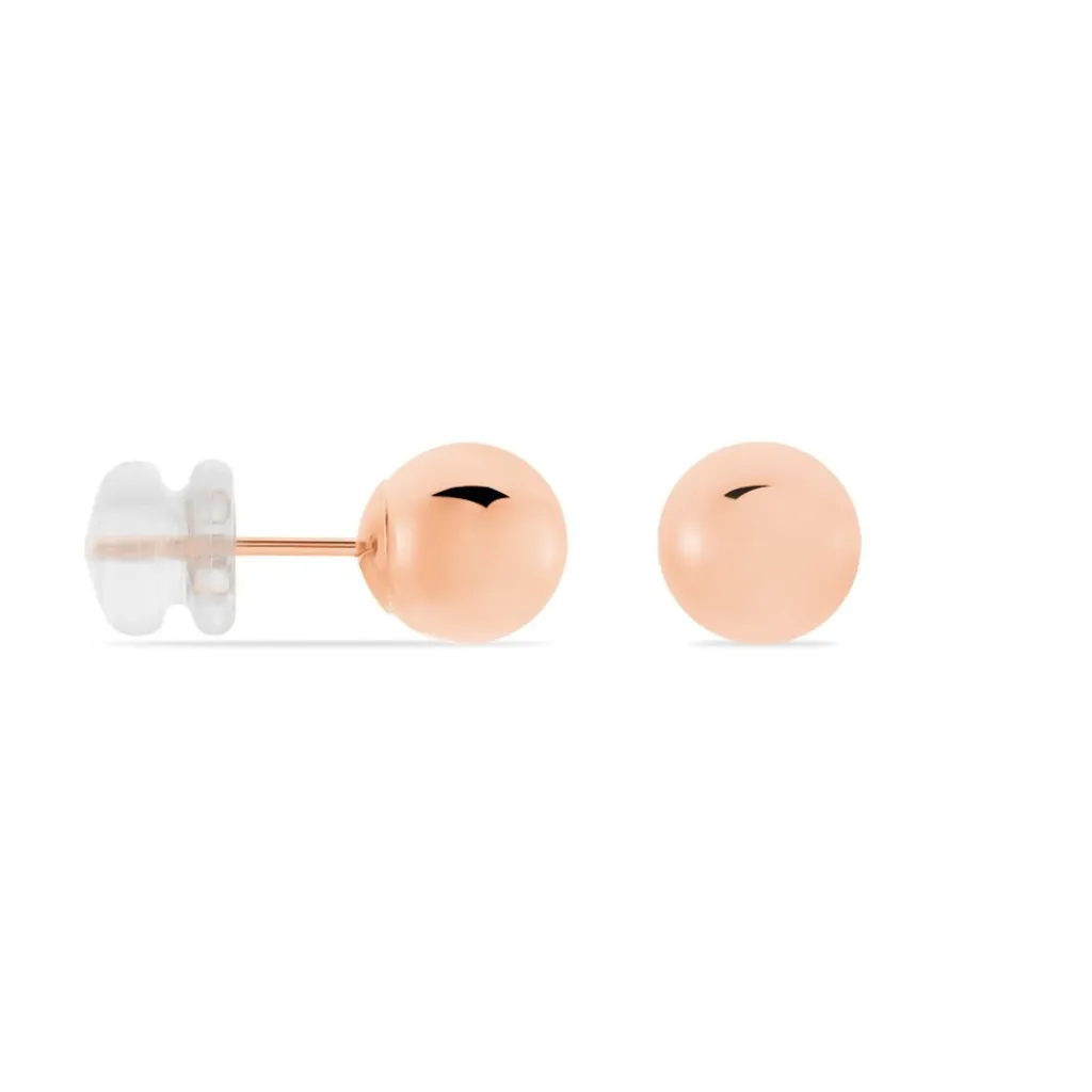 Histoire d'Or Boucles D'oreilles Puces Fidelia Boule Or Rose