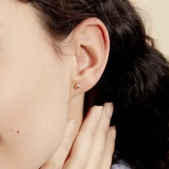 Histoire d'Or Boucles D'oreilles Puces Fidelia Boule Or Jaune Best