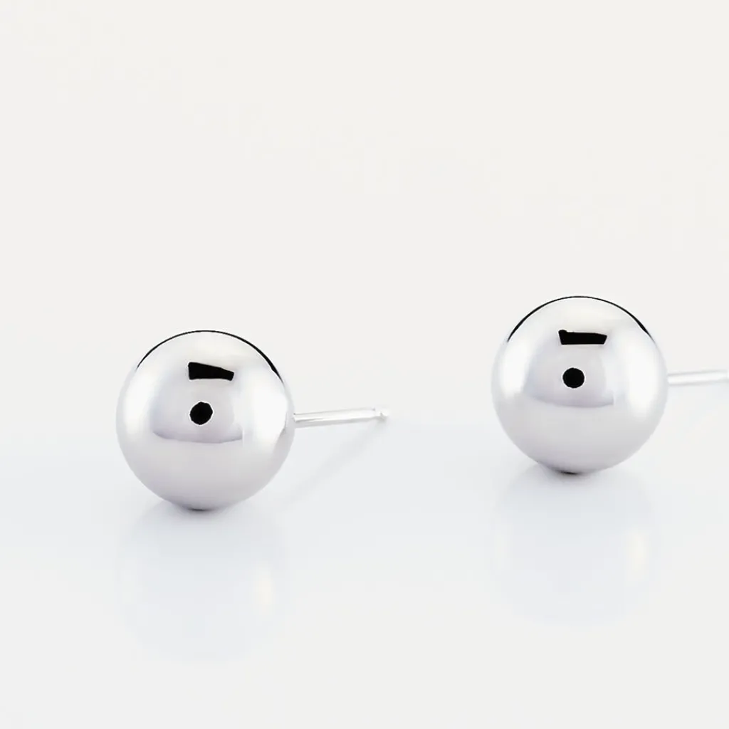 Histoire d'Or Boucles D'oreilles Puces Fidelia Boule or blanc Outlet