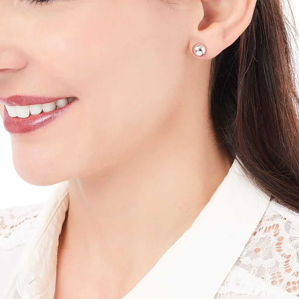 Histoire d'Or Boucles D'oreilles Puces Fidelia Boule or blanc Outlet