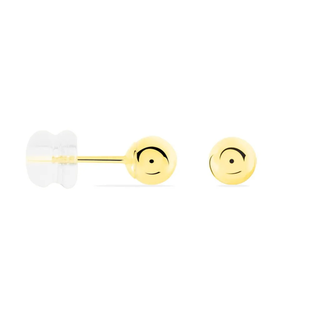 Histoire d'Or Boucles D'oreilles Puces Fidelia Boule Or Jaune Sale
