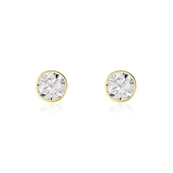 Histoire d'Or Boucles D'oreilles Puces Franze Or Jaune Oxyde De Zirconium