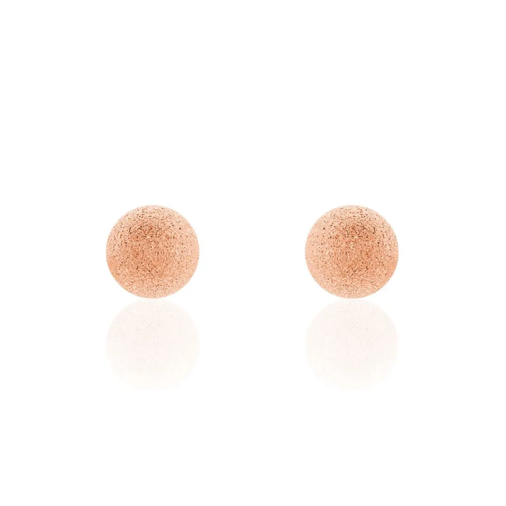 Histoire d'Or Boucles D'oreilles Puces Fidelia Boule Sablee or rose Online