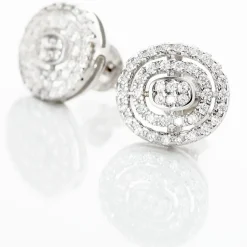 Histoire d'Or Boucles D'oreilles Puces Fidjy Argent Blanc Oxyde De Zirconium New