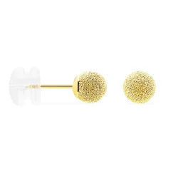 Histoire d'Or Boucles D'oreilles Puces Fidelia Boule Sablee Or Jaune Clearance