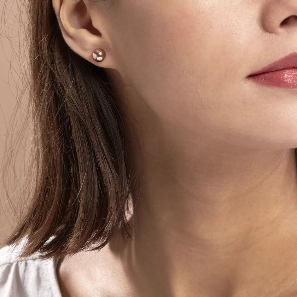 Histoire d'Or Boucles D'oreilles Puces Fidelia Boule or rose Outlet