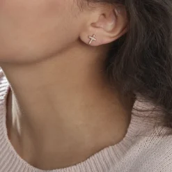 Histoire d'Or Boucles D'oreilles Puces Fatos Plaqué Or Oxydes De Zirconium Best