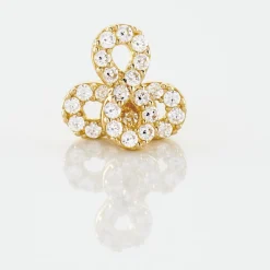 Histoire d'Or Boucles D'oreilles Puces Fannelle Infini Or Jaune Oxyde De Zirconium