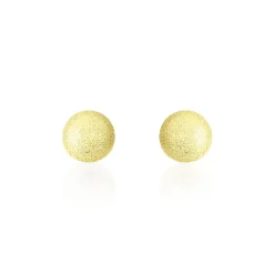 Histoire d'Or Boucles D'oreilles Puces Fidelia Boule Sablee or jaune