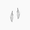 Histoire d'Or Boucles D'oreilles Puces Feath Argent Blanc Oxyde De Zirconium Outlet