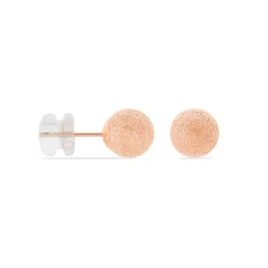 Histoire d'Or Boucles D'oreilles Puces Fidelia Boule Sablee or rose Best