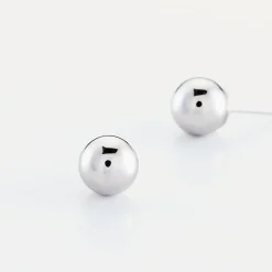 Histoire d'Or Boucles D'oreilles Puces Fidelia Boule or blanc
