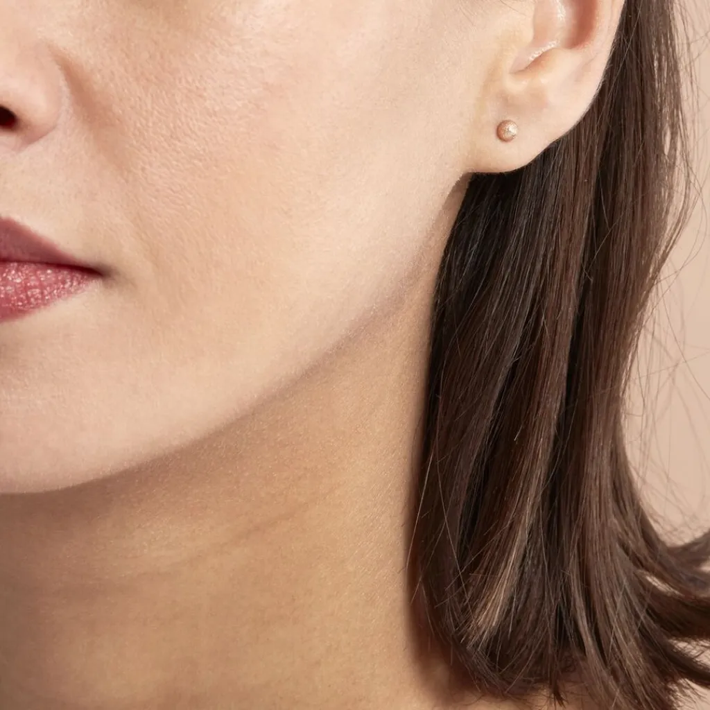 Histoire d'Or Boucles D'oreilles Puces Fidelia Boule Sablee or rose Outlet