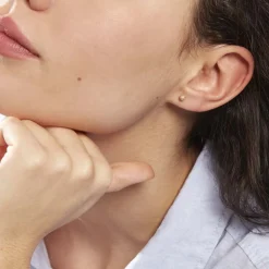 Histoire d'Or Boucles D'oreilles Puces Fidelia Boule Sablee or jaune Hot