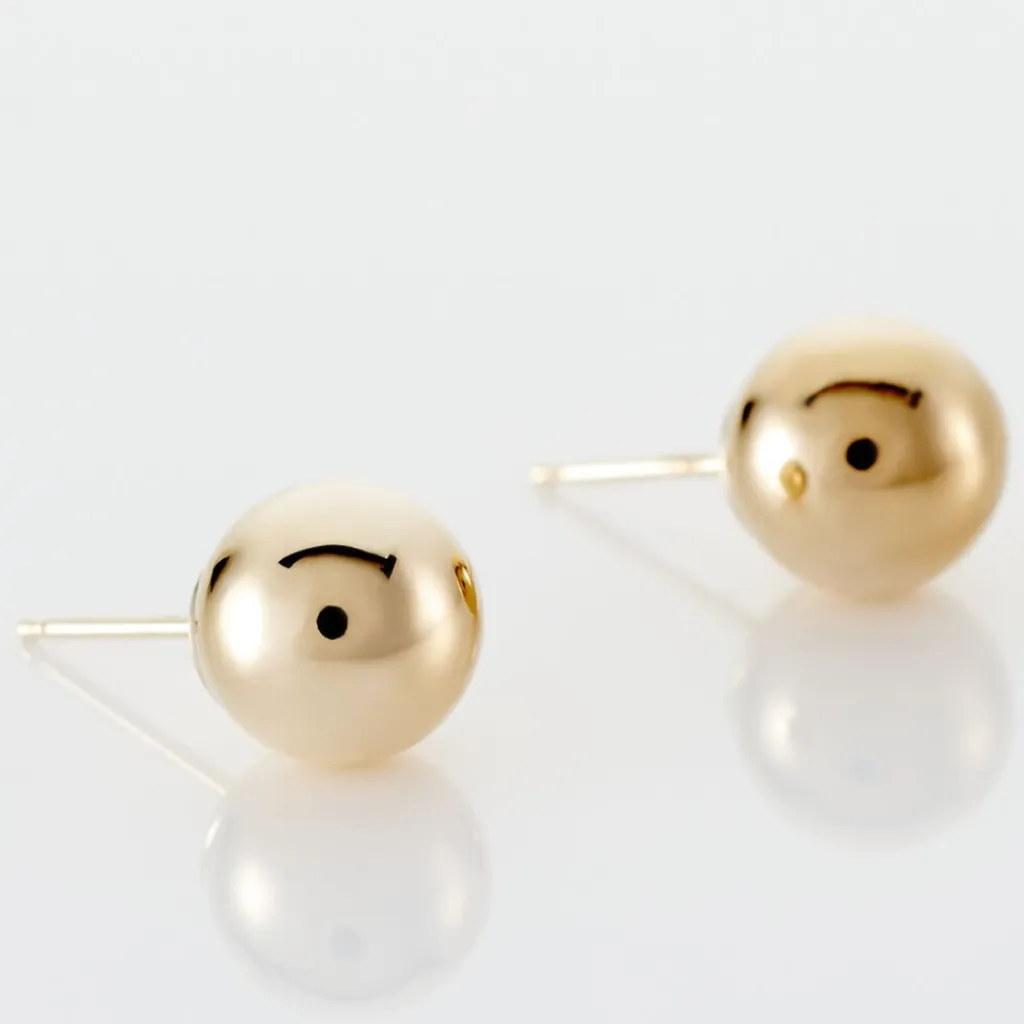 Histoire d'Or Boucles D'oreilles Puces Fidelia Boule or jaune