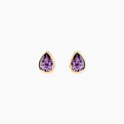Histoire d'Or Boucles D'oreilles Puces Fassia Or Jaune Amethyste Best