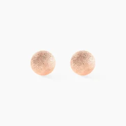 Histoire d'Or Boucles D'oreilles Puces Fidelia Boule Sablee or rose New
