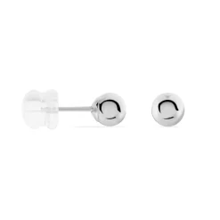 Histoire d'Or Boucles D'oreilles Puces Fidelia Boule or blanc Hot
