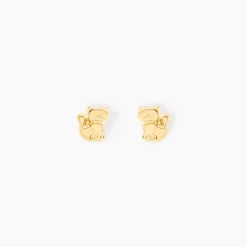 Histoire d'Or Boucles D'oreilles Puces Florenta Chat Or Jaune