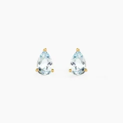 Histoire d'Or Boucles D'oreilles Puces Goutte Or Jaune Topaze or jaune topaze bleu Outlet